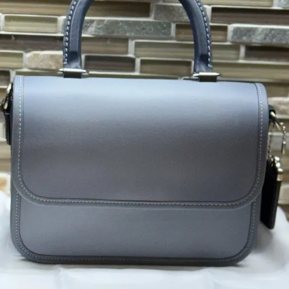 COACH Rogue Top Handle Shoulder Bag In Colorblock Gray Blue Multi C6860 - Picture 2 of 10
